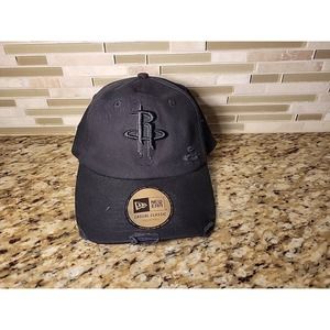 Houston Rockets Hat Men's Cap New Era Adjustable NBA Distressed Style